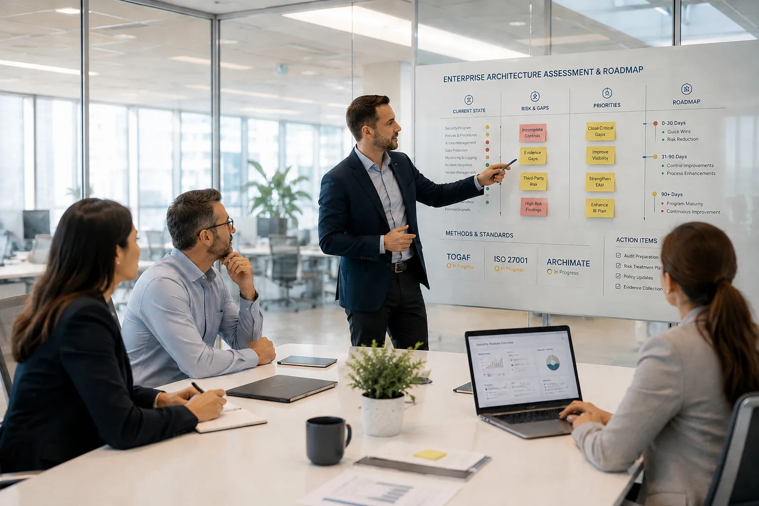 Enterprise-Architekten in gemeinsamer Beratungssitzung